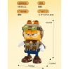 FEMIBOX S44053 44053 GARFIELD HỌC SINH TIỂU bộ đồ chơi xếp lắp ráp ghép mô hình Movie & Game Phim Và Trò Chơi 867 khối