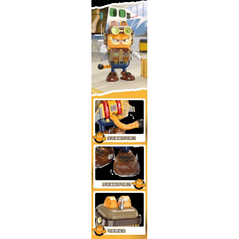 FEMIBOX S44054 44054 GARFIELD PHI CÔNG bộ đồ chơi xếp lắp ráp ghép mô hình Movie & Game Phim Và Trò Chơi 901 khối