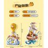 FEMIBOX S44074 44074 GIA ĐÌNH GARFIELD DU LỊCH VÒNG QUANH THẾ GIỚI KHINH KHÍ CẦU TUYỆT VỜI bộ đồ chơi xếp lắp ráp ghép mô hình Movie & Game GARFIELD FAMILY FANCY HOT AIR BALLOON Phim Và Trò Chơi 432 khối