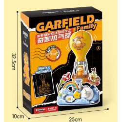 FEMIBOX S44074 44074 GIA ĐÌNH GARFIELD DU LỊCH VÒNG QUANH THẾ GIỚI KHINH KHÍ CẦU TUYỆT VỜI bộ đồ chơi xếp lắp ráp ghép mô hình Movie & Game GARFIELD FAMILY FANCY HOT AIR BALLOON Phim Và Trò Chơi 432 khối