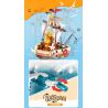 FEMIBOX S44075 44075 GIA ĐÌNH GARFIELD DU LỊCH THẾ GIỚI THUYỀN BUỒM bộ đồ chơi xếp lắp ráp ghép mô hình Movie & Game GARFIELD FAMILY SEAGOING VESSEL Phim Và Trò Chơi 466 khối