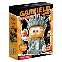 FEMIBOX S44072 44072 GIA ĐÌNH GARFIELD TƯỢNG NỮ THẦN TỰ DO bộ đồ chơi xếp lắp ráp ghép mô hình Movie & Game GARFIELD FAMILY STATUE OF LIBERTY Phim Và Trò Chơi 1033 khối