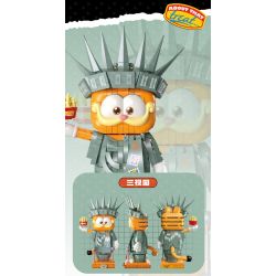 FEMIBOX S44072 44072 GIA ĐÌNH GARFIELD TƯỢNG NỮ THẦN TỰ DO bộ đồ chơi xếp lắp ráp ghép mô hình Movie & Game GARFIELD FAMILY STATUE OF LIBERTY Phim Và Trò Chơi 1033 khối