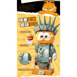 FEMIBOX S44072 44072 GIA ĐÌNH GARFIELD TƯỢNG NỮ THẦN TỰ DO bộ đồ chơi xếp lắp ráp ghép mô hình Movie & Game GARFIELD FAMILY STATUE OF LIBERTY Phim Và Trò Chơi 1033 khối