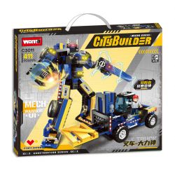 WOMA C3011 3011 XE NÂNG HERCULES bộ đồ chơi xếp lắp ráp ghép mô hình CITY BUILDER 411 khối