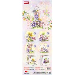 WOMA C2000 2000 CHUYỆN HOA TRANH 4 KIỂU SÂN CÀNH bộ đồ chơi xếp lắp ráp ghép mô hình Arts & Crafts 656 khối