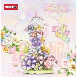 WOMA C2000 2000 CHUYỆN HOA TRANH 4 KIỂU SÂN CÀNH bộ đồ chơi xếp lắp ráp ghép mô hình Arts & Crafts 656 khối