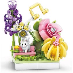 WOMA C2001 2001 TRUYỆN HOA HUIYINYUE 4 MẪU BƯỚM MỘNG SAY BÓNG bộ đồ chơi xếp lắp ráp ghép mô hình Arts & Crafts 656 khối