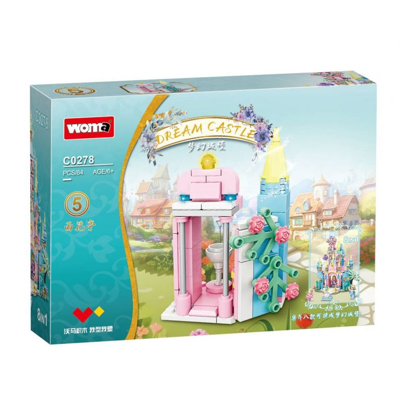WOMA C0278 0278 LÂU ĐÀI MỘNG MƠ 8 TRONG 1 bộ đồ chơi xếp lắp ráp ghép mô hình DREAM CASTLE 666 khối