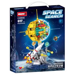 WOMA C0800 0800 VỆ TINH ĐÔNG PHƯƠNG HỒNG-1 bộ đồ chơi xếp lắp ráp ghép mô hình SPACE SEARCH DONG FANG HONG 1 SATELLITE 517 khối