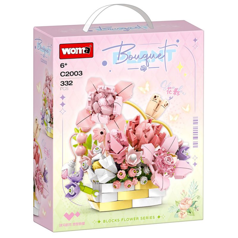 WOMA C2003 2003 BÓNG HOA bộ đồ chơi xếp lắp ráp ghép mô hình Arts & Crafts 332 khối