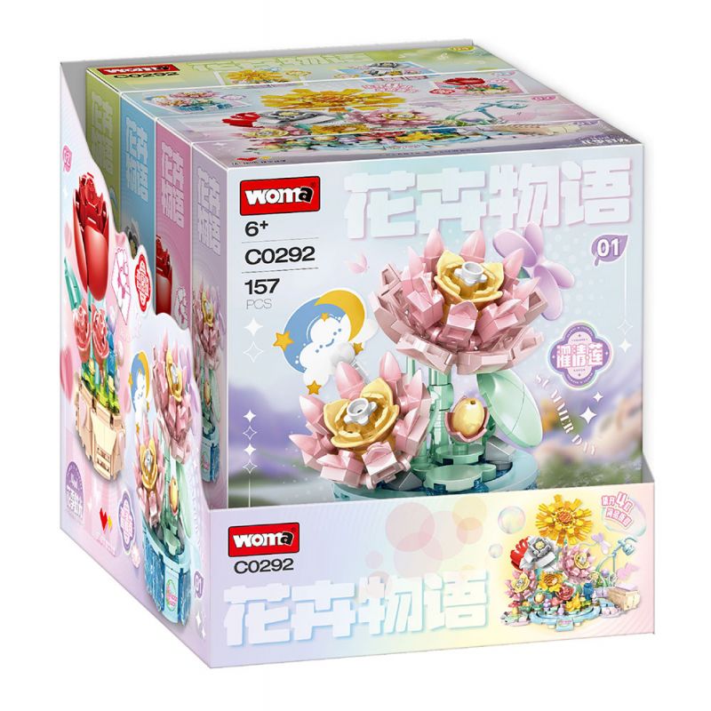 WOMA C0292 0292 MÙA HOA bộ đồ chơi xếp lắp ráp ghép mô hình Arts & Crafts 593 khối