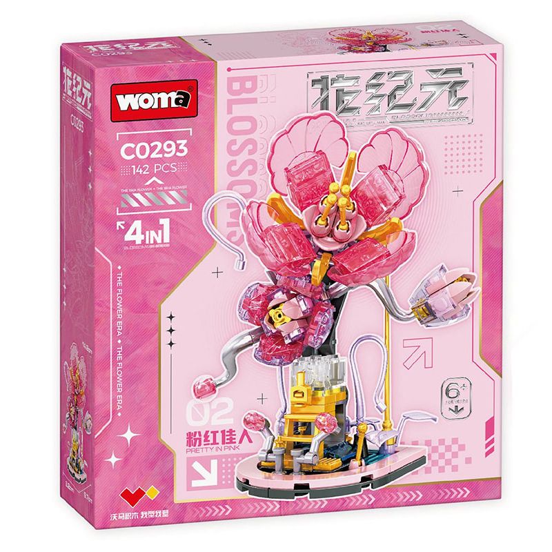 WOMA C0293 0293 HOA KỶ NGUYÊN 4 MẪU bộ đồ chơi xếp lắp ráp ghép mô hình Arts & Crafts 594 khối