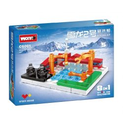 WOMA C6001 6001 TÀU PHÁ BĂNG RỒNG TUYẾT 2 bộ đồ chơi xếp lắp ráp ghép mô hình Arts & Crafts 536 khối