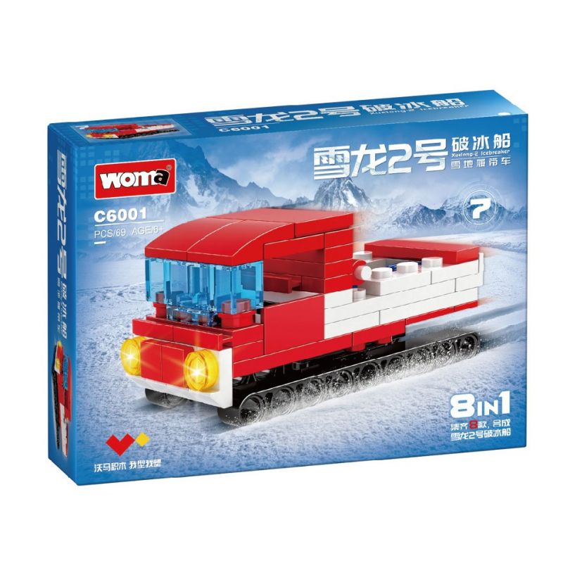 WOMA C6001 6001 TÀU PHÁ BĂNG RỒNG TUYẾT 2 bộ đồ chơi xếp lắp ráp ghép mô hình Arts & Crafts 536 khối