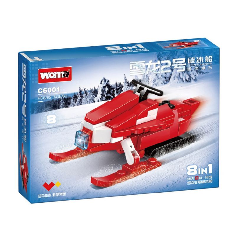WOMA C6001 6001 TÀU PHÁ BĂNG RỒNG TUYẾT 2 bộ đồ chơi xếp lắp ráp ghép mô hình Arts & Crafts 536 khối