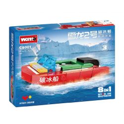 WOMA C6001 6001 TÀU PHÁ BĂNG RỒNG TUYẾT 2 bộ đồ chơi xếp lắp ráp ghép mô hình Arts & Crafts 536 khối
