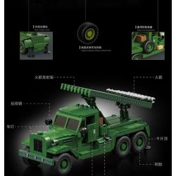 LE YI 66060 BỆ PHÓNG TÊN LỬA KATYUSHA bộ đồ chơi xếp lắp ráp ghép mô hình Military Army KATYUSHA ROCKET ARTILLERY Quân Sự Bộ Đội 428 khối