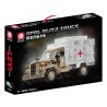 LE YI 66062 XE TẢI SÉT OPEL bộ đồ chơi xếp lắp ráp ghép mô hình Military Army OPEL BLITZ TRUCK Quân Sự Bộ Đội 432 khối