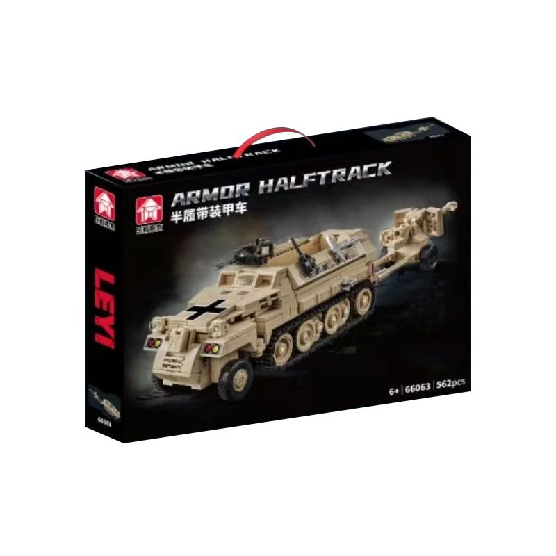 Lego Le Yi 66063 Armor Halftrack Xếp hình lắp ráp ghép mô hình xe bọc thép nửa đường