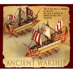 BAKA TECHNOLOGY 33303 TÀU CHIẾN CỔ VIKING bộ đồ chơi xếp lắp ráp ghép mô hình Historical ANCIENT WARSHIP 2073 khối