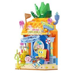 AREA-X AB0054 0054 CỬA SỔ ƯỚC MƠ CỦA SPONGEBOB SQUAREPANTS NHỮNG NGÀY NGHỈ LƯỜI BIẾNG bộ đồ chơi xếp lắp ráp ghép mô hình Movie & Game FANTASTIC WINDOW SILL RELAXING HOLIDAY Phim Và Trò Chơi