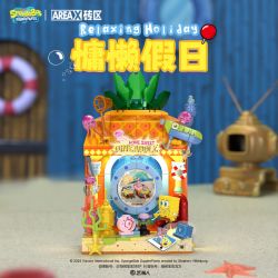 AREA-X AB0054 0054 CỬA SỔ ƯỚC MƠ CỦA SPONGEBOB SQUAREPANTS NHỮNG NGÀY NGHỈ LƯỜI BIẾNG bộ đồ chơi xếp lắp ráp ghép mô hình Movie & Game FANTASTIC WINDOW SILL RELAXING HOLIDAY Phim Và Trò Chơi