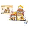 LOZ 7201 THẦY CÀO BÁNH TAIYAKI NHỎ bộ đồ chơi xếp lắp ráp ghép mô hình 858 khối