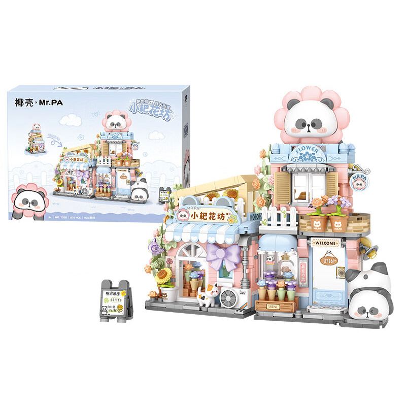  LOZ 7202 Xếp hình lắp ráp ghép mô hình Giáo viên cào: Nhà hoa Xiaoba