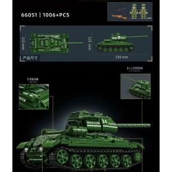 LE YI 66051 XE TĂNG HẠNG NẶNG T34 bộ đồ chơi xếp lắp ráp ghép mô hình Military Army T34 HEAVY TANK Quân Sự Bộ Đội 1006 khối