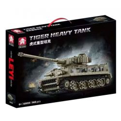 LE YI 66055 XE TĂNG HẠNG NẶNG TIGER bộ đồ chơi xếp lắp ráp ghép mô hình Military Army TIGER HEAVY TANK Quân Sự Bộ Đội 968 khối