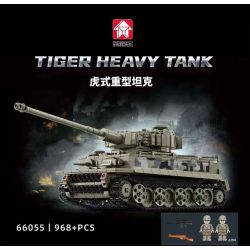 LE YI 66055 XE TĂNG HẠNG NẶNG TIGER bộ đồ chơi xếp lắp ráp ghép mô hình Military Army TIGER HEAVY TANK Quân Sự Bộ Đội 968 khối