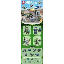 LE YI 83027 HỆ THỐNG QUÂN SỰ SWAT SERIES 4 MẪU bộ đồ chơi xếp lắp ráp ghép mô hình Military Army Quân Sự Bộ Đội 646 khối