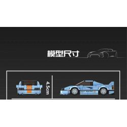MouldKing 27077 Mould King 27077 XE THỂ THAO FERRARI F40 LM bộ đồ chơi xếp lắp ráp ghép mô hình Speed Champions Racing Cars Đua Xe Công Thức 435 khối