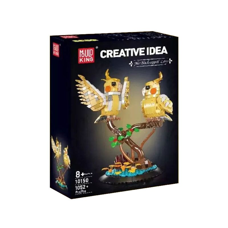 Lego MouldKing 10150 Black Capped Lory Xếp hình lắp ráp ghép mô hình Con vẹt