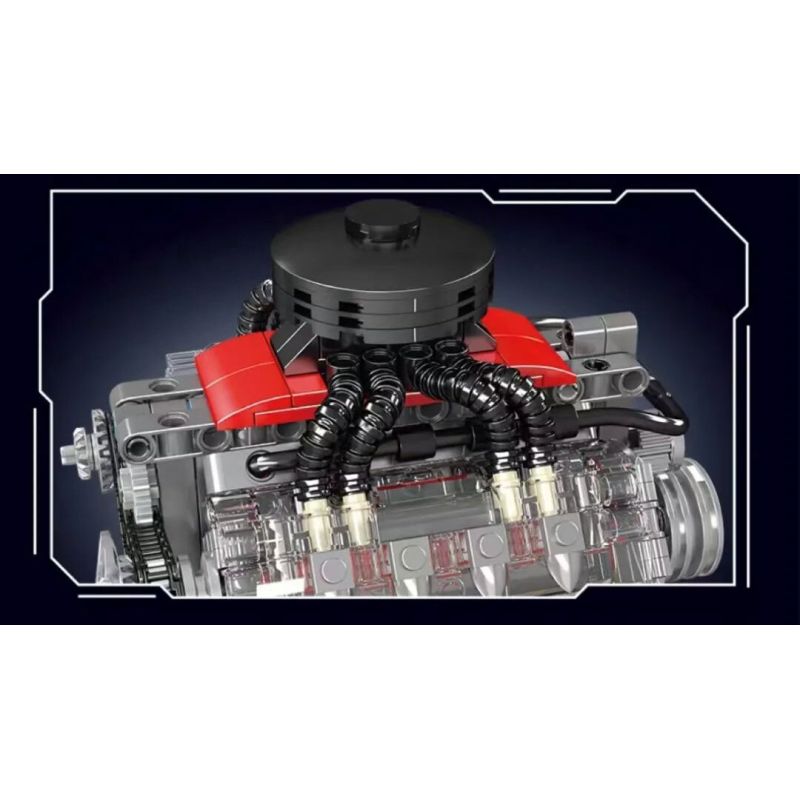 MouldKing 10171 Mould King 10171 Non ĐỘNG CƠ CHEVROLET LSX454 V8 Bộ đồ Chơi Xếp Lắp Ráp Ghép Mô - Foto 4