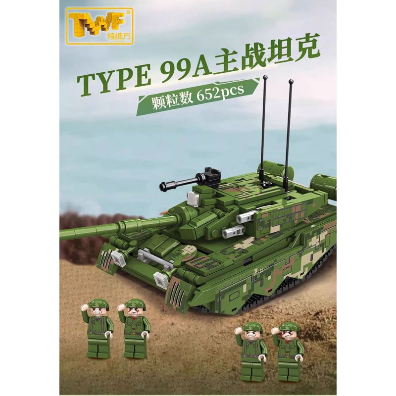 TWELFTH TWF892-D-1 892-D-1 XE TĂNG KIỂU 99A bộ đồ chơi xếp lắp ráp ghép mô hình Military Army Quân Sự Bộ Đội 652 khối