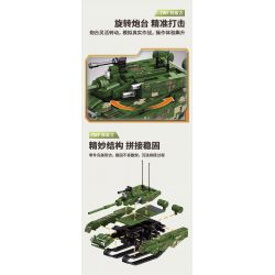 TWELFTH TWF892-D-1 892-D-1 XE TĂNG KIỂU 99A bộ đồ chơi xếp lắp ráp ghép mô hình Military Army Quân Sự Bộ Đội 652 khối