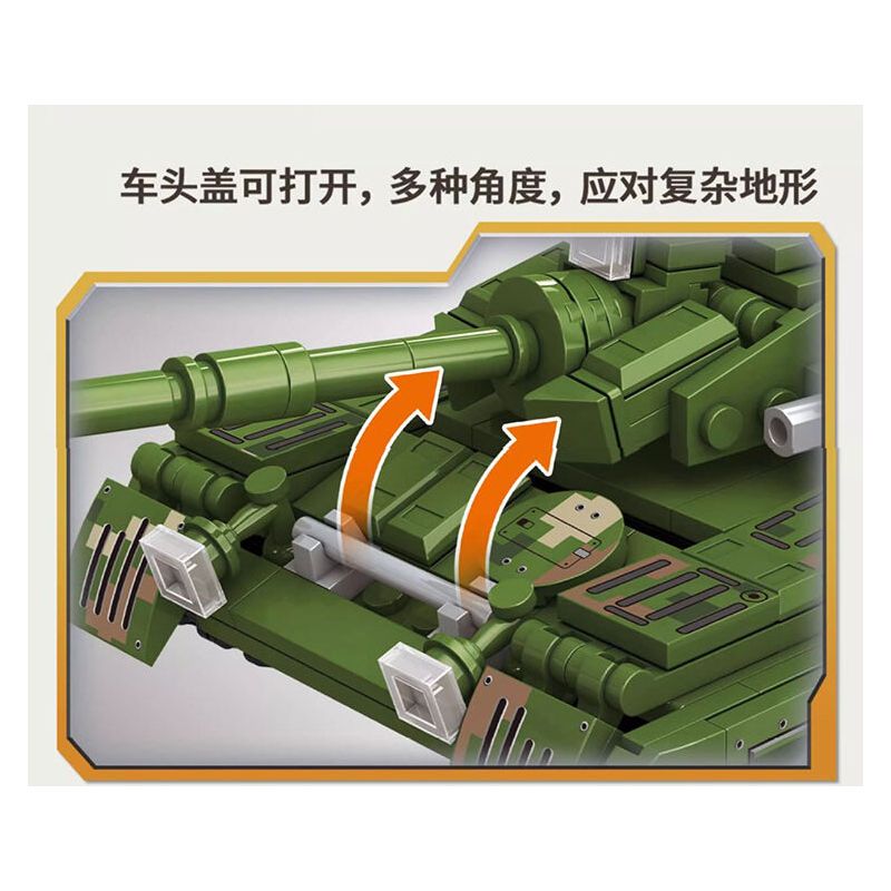 TWELFTH TWF892-D-1 892-D-1 XE TĂNG KIỂU 99A bộ đồ chơi xếp lắp ráp ghép mô hình Military Army Quân Sự Bộ Đội 652 khối