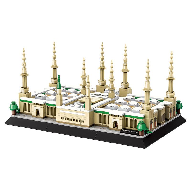 Lego WANGE LIGAO Dr.Luck 4228 Prophet‘s Mosque Xếp hình lắp ráp ghép mô hình Nhà thờ Hồi giáo Tiên tri ở Medina, Ả Rập Saudi