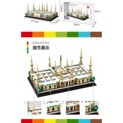 WANGE LIGAO DR.LUCK 4228 NHÀ THỜ HỒI GIÁO TIÊN TRI Ở MEDINA Ả RẬP SAUDI bộ đồ chơi xếp lắp ráp ghép mô hình Architecture PROPHET‘S MOSQUE Công Trình Kiến Trúc 594 khối