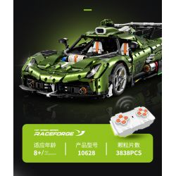 GULY 10628 KOENIGSEGG (KOENIGSEGG) tỷ lệ 1:8 bộ đồ chơi xếp lắp ráp ghép mô hình Technic Kỹ Thuật Công Nghệ Cao Mô Hình Phương Tiện 3838 khối