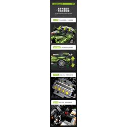 GULY 10628 KOENIGSEGG (KOENIGSEGG) tỷ lệ 1:8 bộ đồ chơi xếp lắp ráp ghép mô hình Technic Kỹ Thuật Công Nghệ Cao Mô Hình Phương Tiện 3838 khối