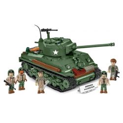 COBI 3118 XE TĂNG SHERMAN M4A2E8 tỷ lệ 1:35 bộ đồ chơi xếp lắp ráp ghép mô hình Military Army SHERMAN M4A2E8(76)W Quân Sự Bộ Đội 865 khối