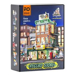 LUMIBRICKS FUNWHOLE F9058 9058 PHỐ MỸ CỬA HÀNG BĂNG ĐĨA bộ đồ chơi xếp lắp ráp ghép mô hình Creator RECORD STORE Sáng Tạo 1980 khối