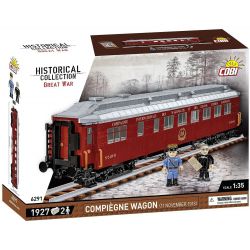 COBI 6291 6289 XE DU LỊCH COMPIÈGNE/VẬN CHUYỂN FOCH/VẬN ĐÌNH CHIẾN tỷ lệ 1:35 bộ đồ chơi xếp lắp ráp ghép mô hình City COMPIÈGNE WAGON Thành Phố 1945 khối