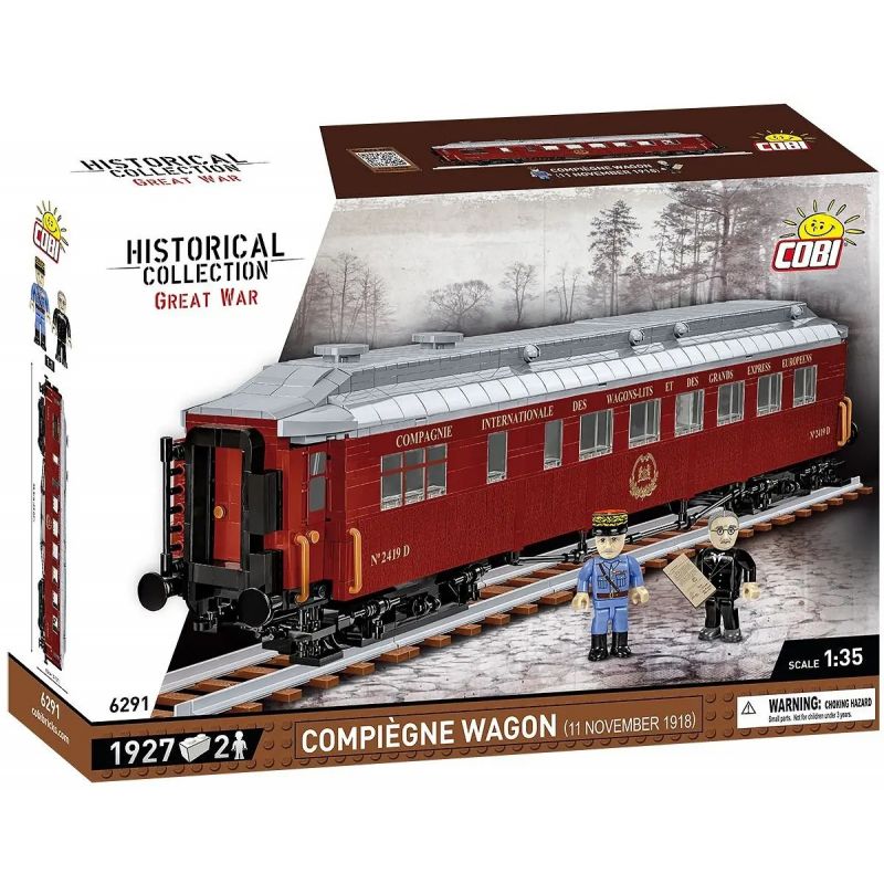 COBI 6291 6289 XE DU LỊCH COMPIÈGNE/VẬN CHUYỂN FOCH/VẬN ĐÌNH CHIẾN tỷ lệ 1:35 bộ đồ chơi xếp lắp ráp ghép mô hình City COMPIÈGNE WAGON Thành Phố 1945 khối