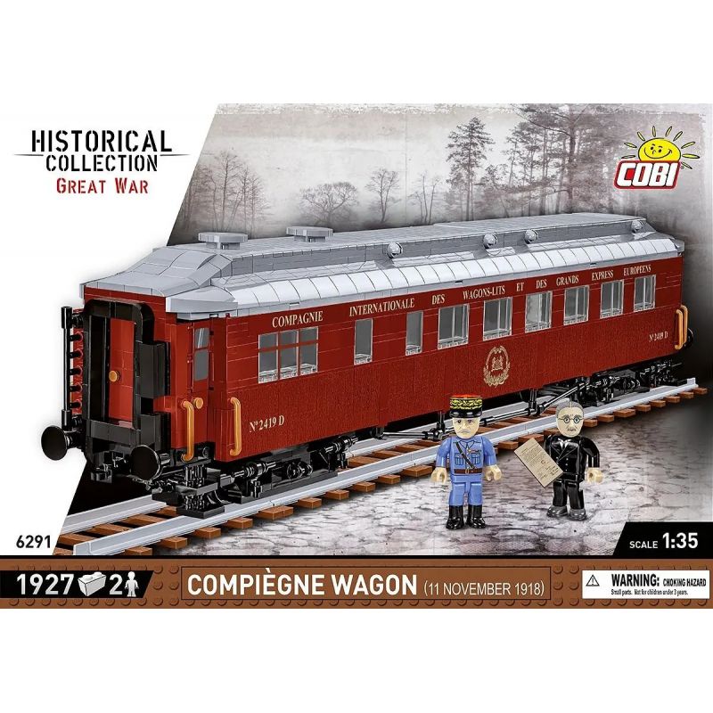 COBI 6291 6289 XE DU LỊCH COMPIÈGNE/VẬN CHUYỂN FOCH/VẬN ĐÌNH CHIẾN tỷ lệ 1:35 bộ đồ chơi xếp lắp ráp ghép mô hình City COMPIÈGNE WAGON Thành Phố 1945 khối