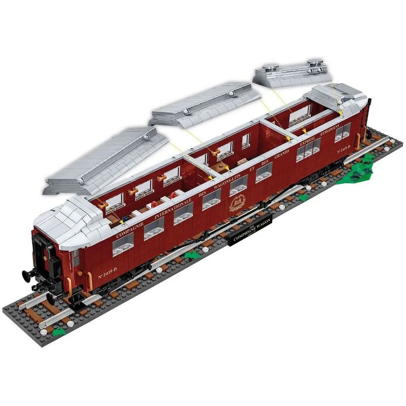 COBI 6291 6289 XE DU LỊCH COMPIÈGNE/VẬN CHUYỂN FOCH/VẬN ĐÌNH CHIẾN tỷ lệ 1:35 bộ đồ chơi xếp lắp ráp ghép mô hình City COMPIÈGNE WAGON Thành Phố 1945 khối