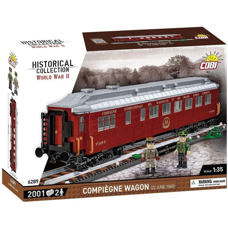 COBI 6291 6289 XE DU LỊCH COMPIÈGNE/VẬN CHUYỂN FOCH/VẬN ĐÌNH CHIẾN tỷ lệ 1:35 bộ đồ chơi xếp lắp ráp ghép mô hình City COMPIÈGNE WAGON Thành Phố 1945 khối